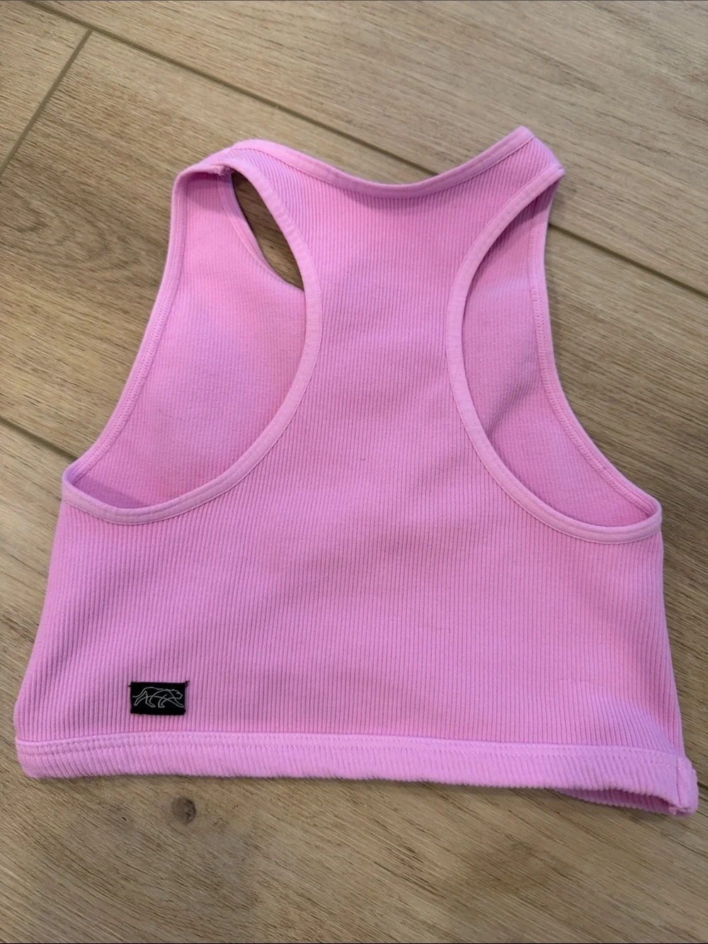 Tiger Friday Pink Ribbed Crop Tank and Shorts Set